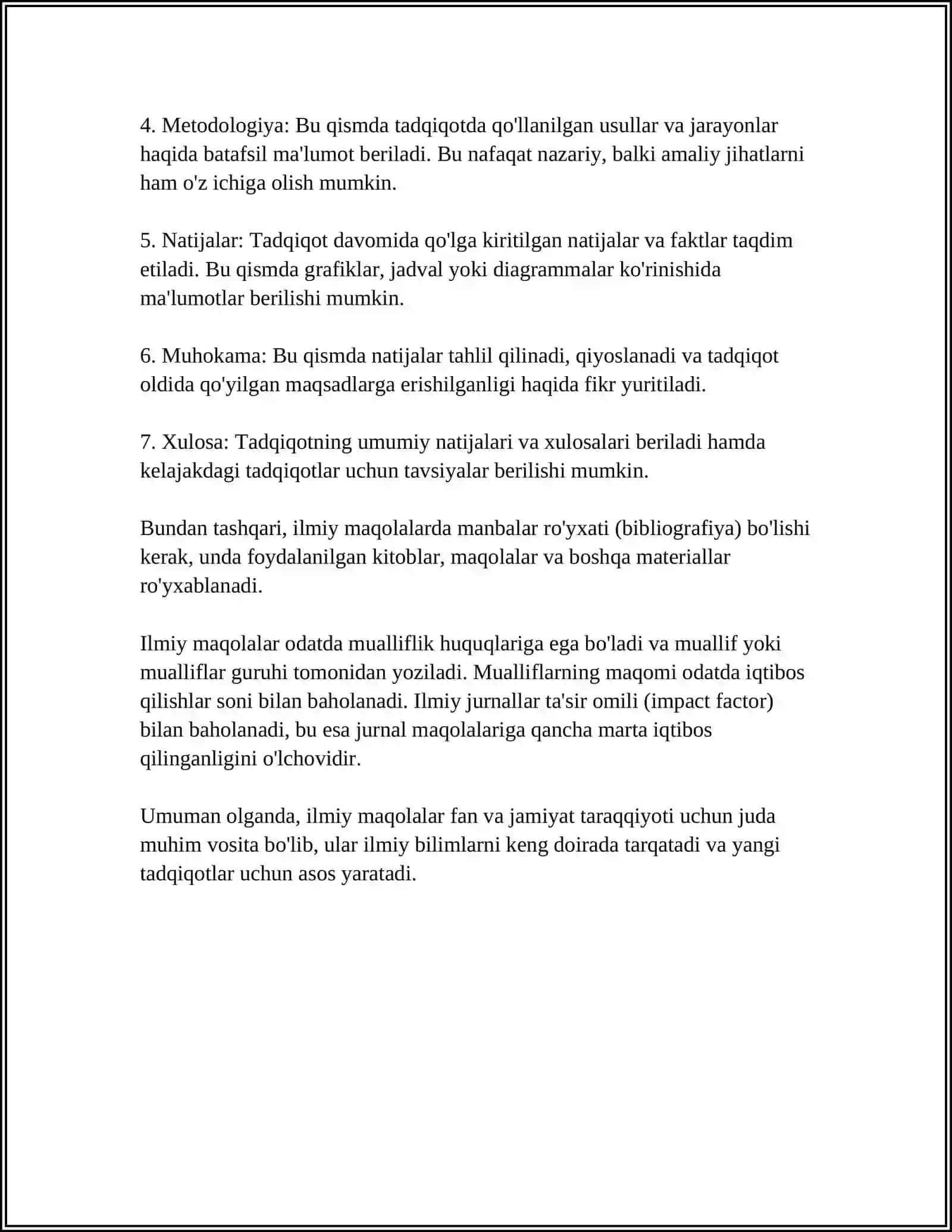 ILMIY MAQOLA VA UNING TUZILISH XUSUSIYATLARI 4