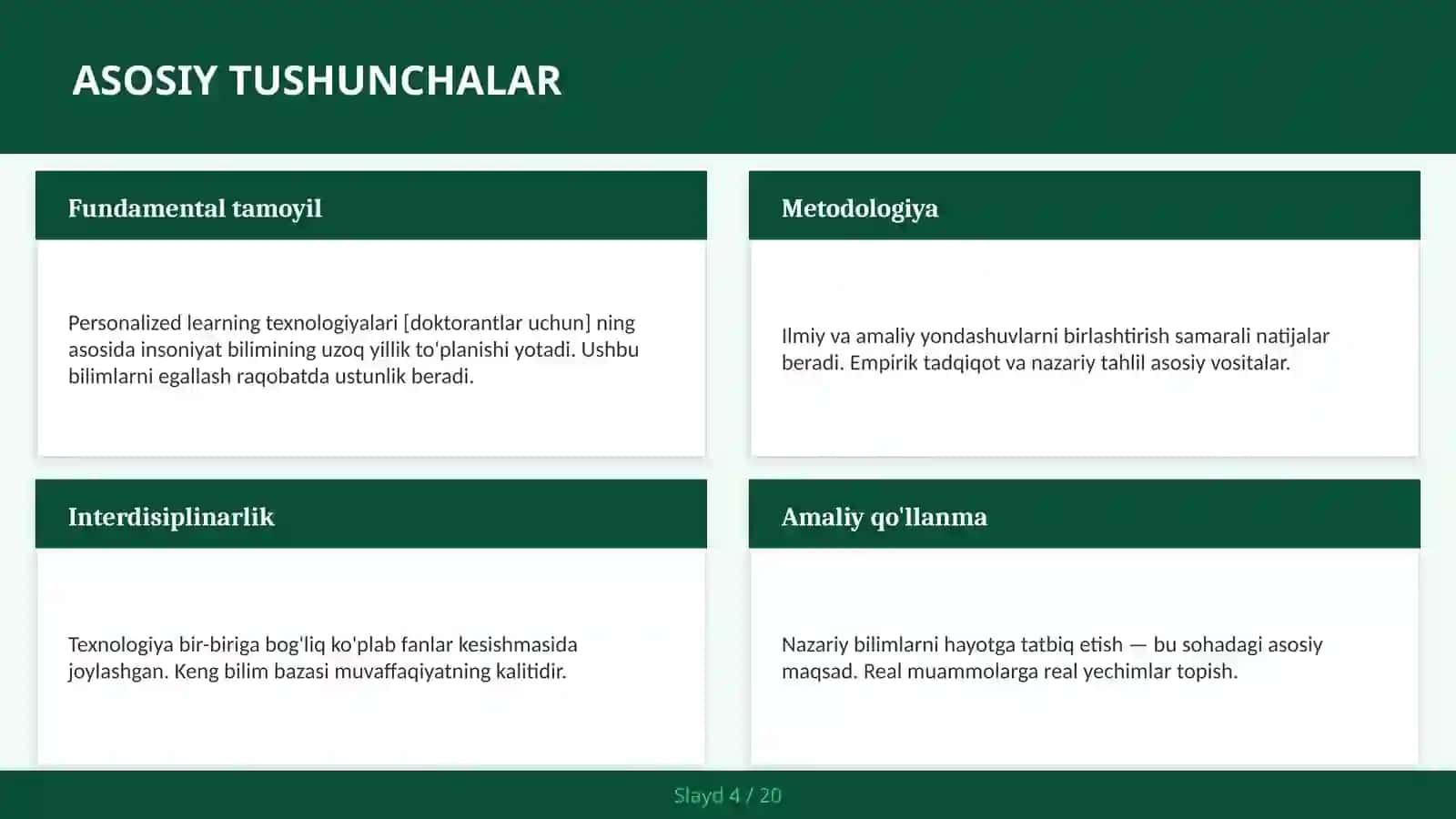 Personalized learning texnologiyalari [doktorantlar uchun] 4