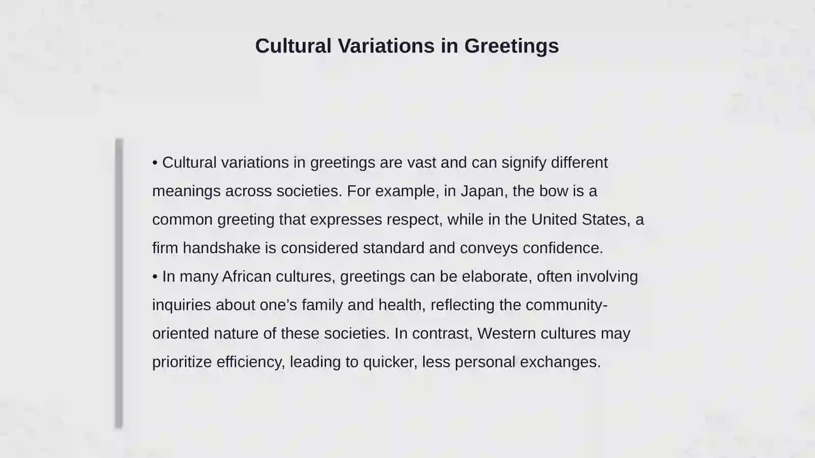 Greeting cultures 4