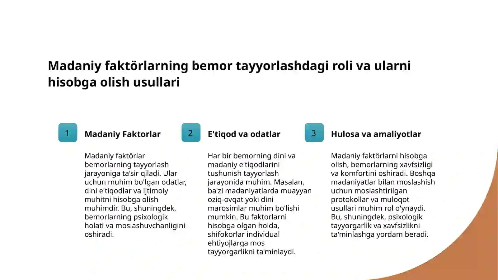 Bemorlarni xirurgik tekshiruvlarga tayyorlash 4