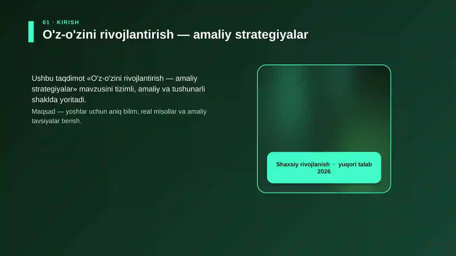 O'z-o'zini rivojlantirish — amaliy strategiyalar 4