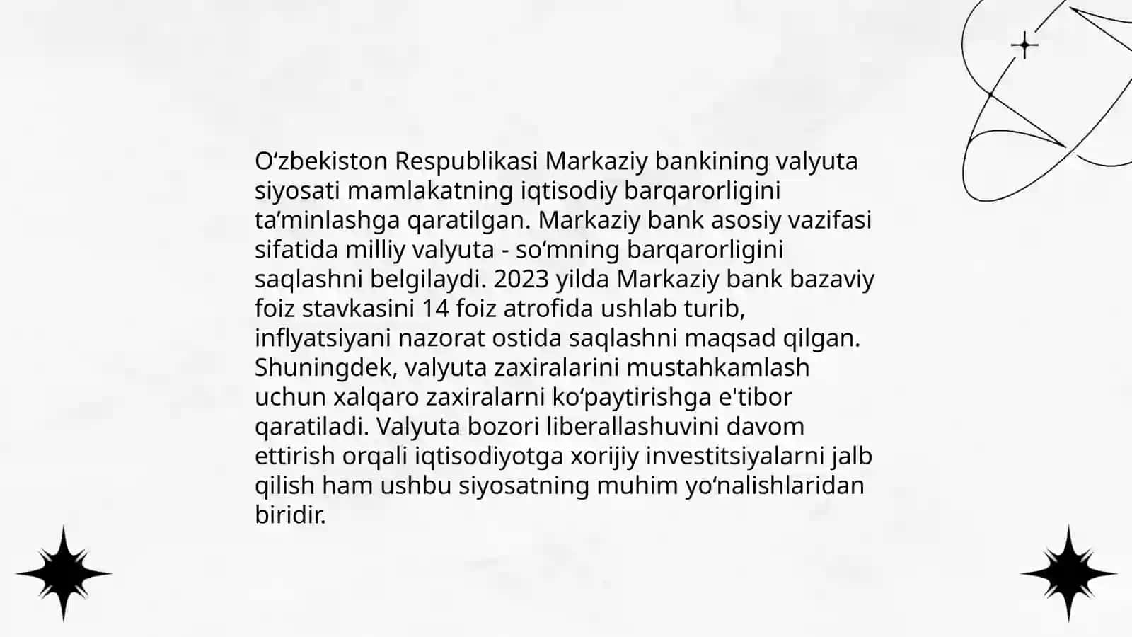 O’zbekistonda milliy valyutani mustaxkamlash va konvertatsiyasini ta’minlash masalalari 4