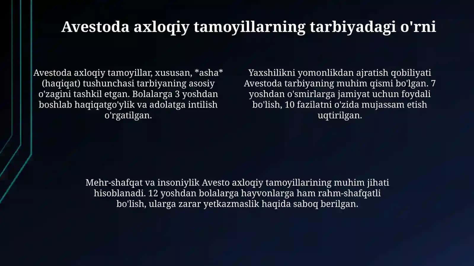 Avesto davridagi ta'lim va tarbiya 4