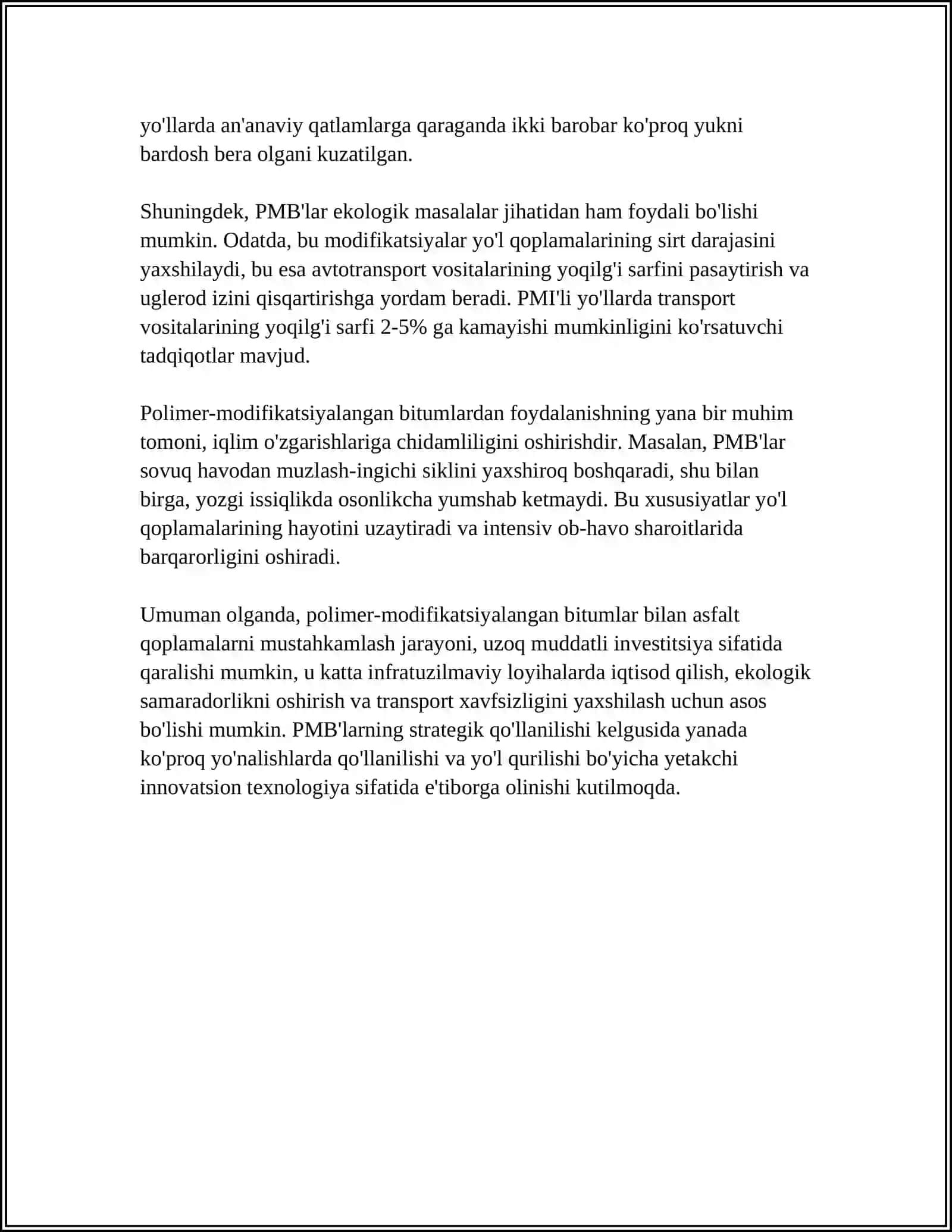 MAVJUD YOʻL TOʻSHAMASINI KUCHAYTIRISHNING ZAMONAVIY TEXNALOGIYALARI 4