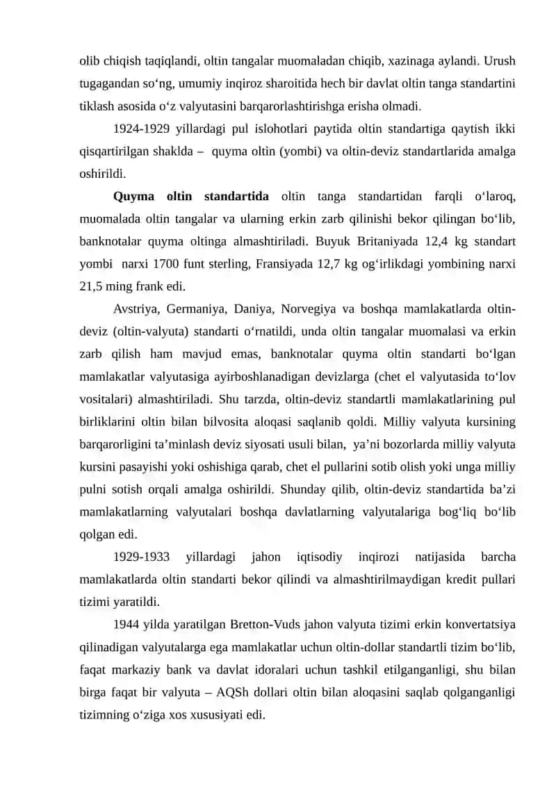 Pul tizimi tushunchasi va turlari 4