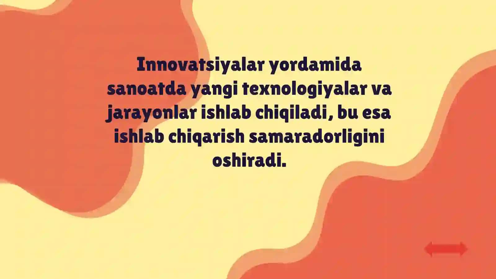 Innovatsiyalar va sanoatdagi o‘rni 4