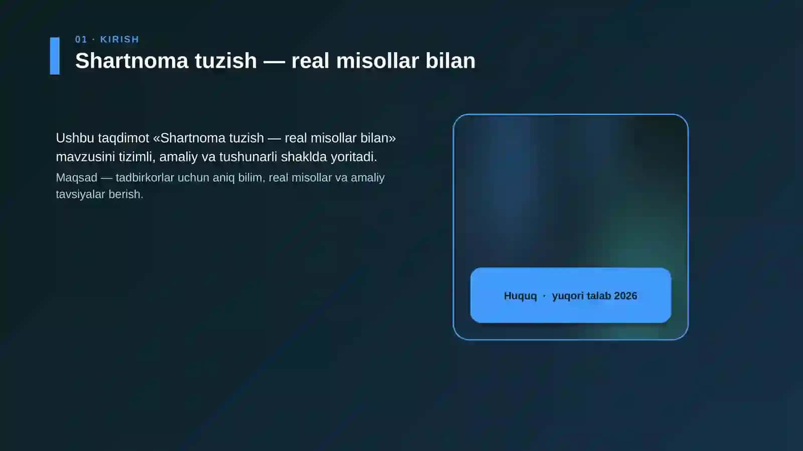 Shartnoma tuzish — real misollar bilan 4