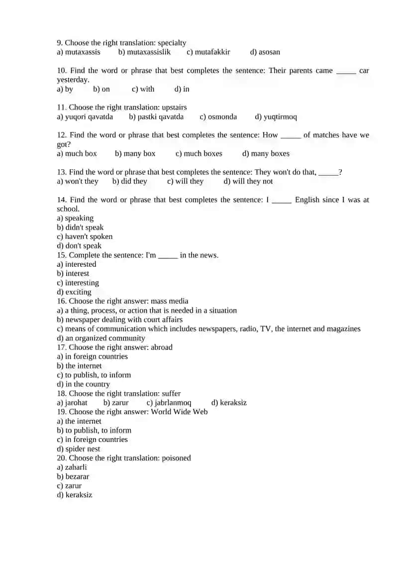 FINAL EXAMINATION QUESTION PAPER 4