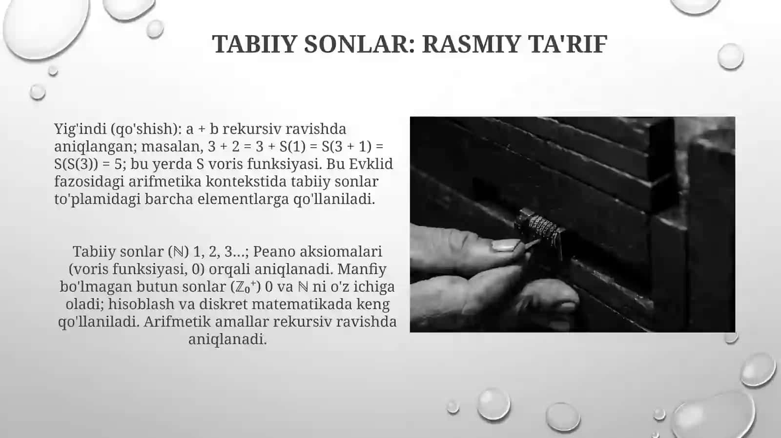 Natural sonvanoltushunchasi.Nomanfiysonlar.Yig'indiningta'rifi.Ayirmaningta'rifi 4