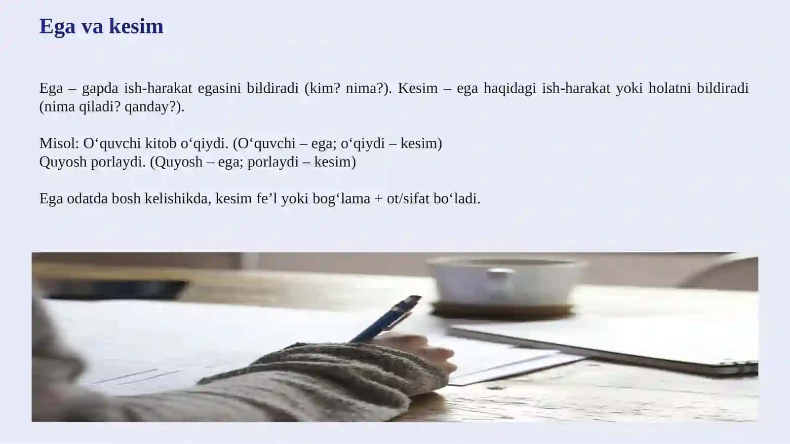 O‘ZBEK TILIDA GAP BO‘LAKLARI VA SODDA GAP SINTAKSISI 4