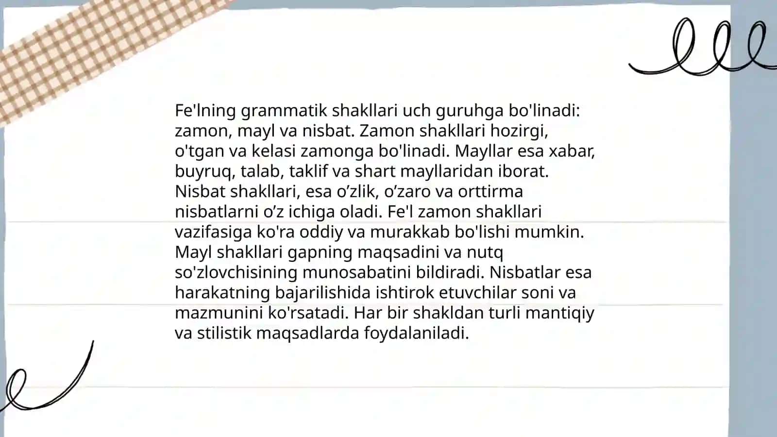 Fe'l va uning grammatik xususiyatlari 4