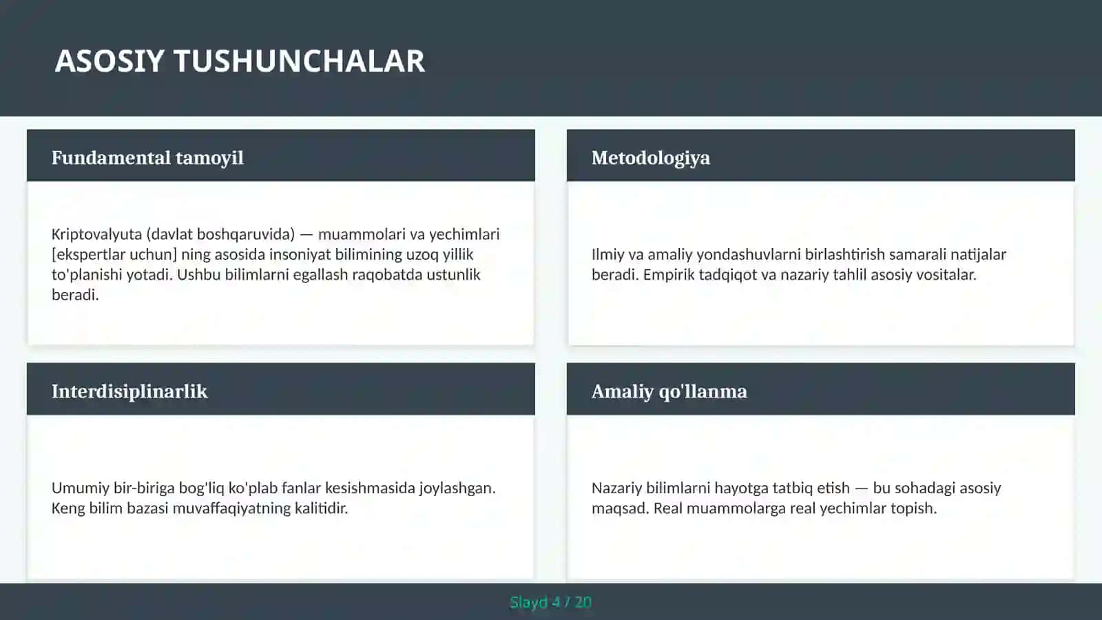 Kriptovalyuta (davlat boshqaruvida) — muammolari va yechimlari [ekspertlar uchun] 4