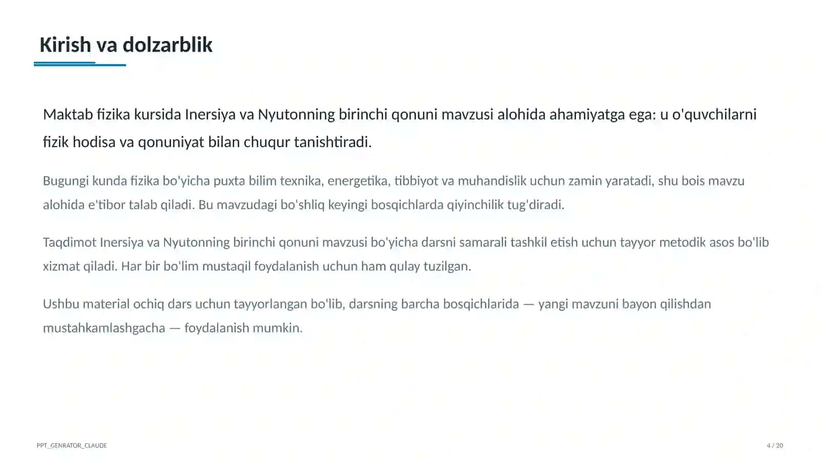 Inersiya va Nyutonning birinchi qonuni (7-sinf) 4