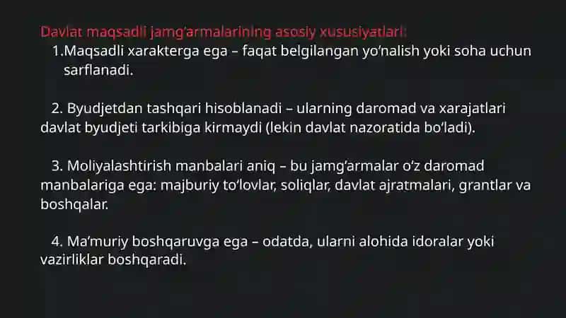 Davlatning Maqsadli jamg'armalari 4