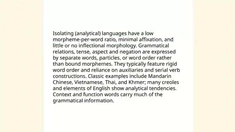 Morphological typology: Analytical and Synthatic language types 4