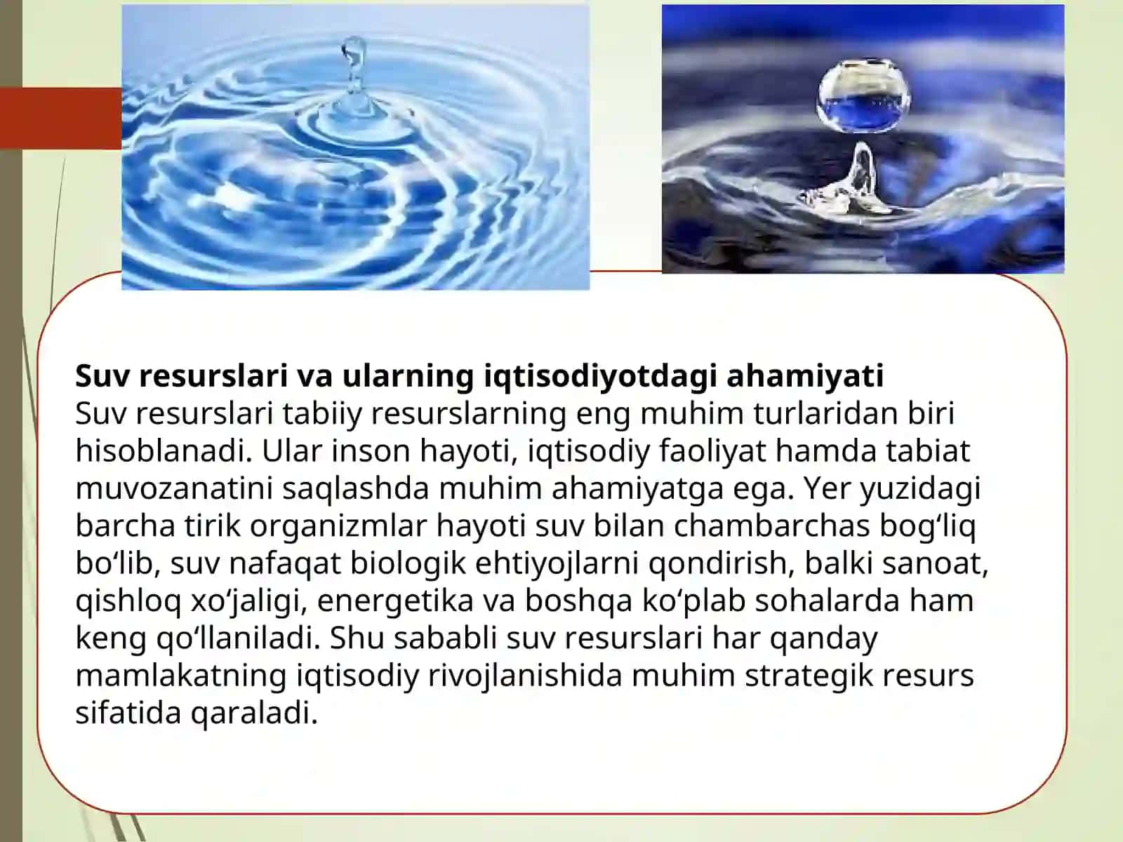Suv resurlaridan foydalanishning iqtisodiy muammolari 4