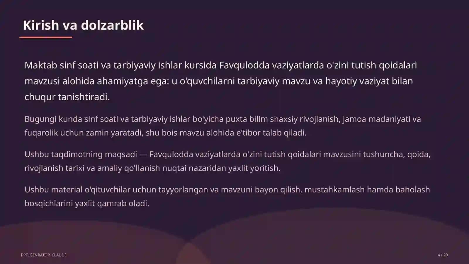 Favqulodda vaziyatlarda o'zini tutish qoidalari 4
