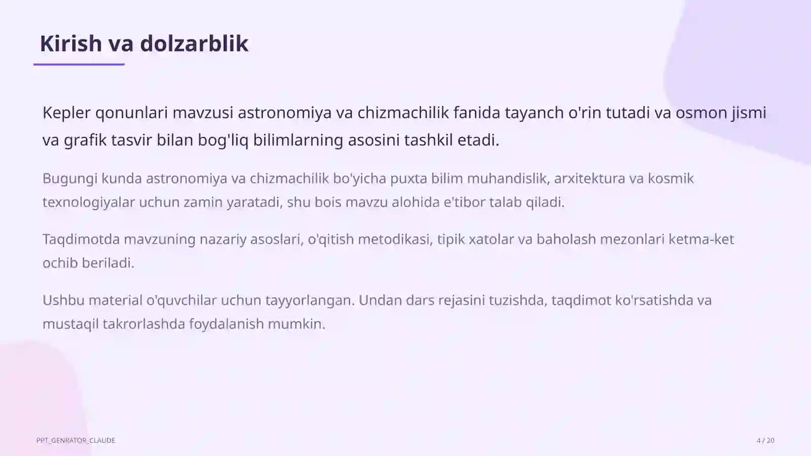 Kepler qonunlari (10-sinf) 4