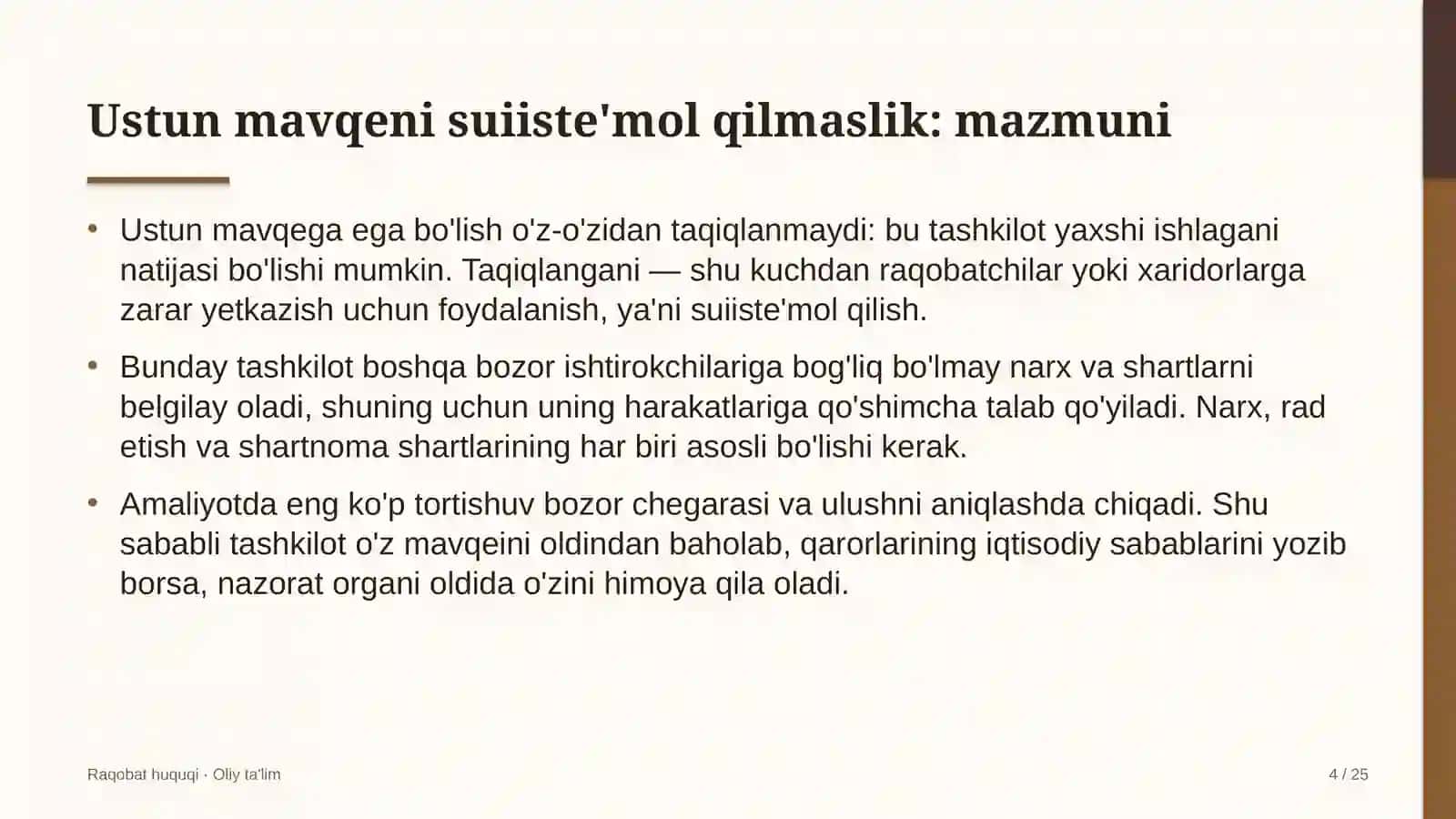 quyosh panellari ishlab chiqarishda bozordagi ustun mavqeni suiiste'mol qilmaslik 1403 4