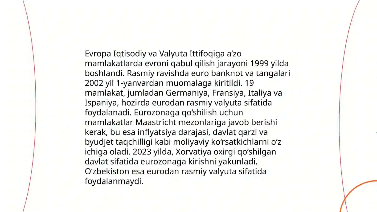 Evropa iqtisodiy va valyuta Ittifoqiga a’zo mamlakatlarning yagona valyutasi evro:kirish bosqichlari, xalqaro funktsiyalarni rivojlantirish istiqbollari 4