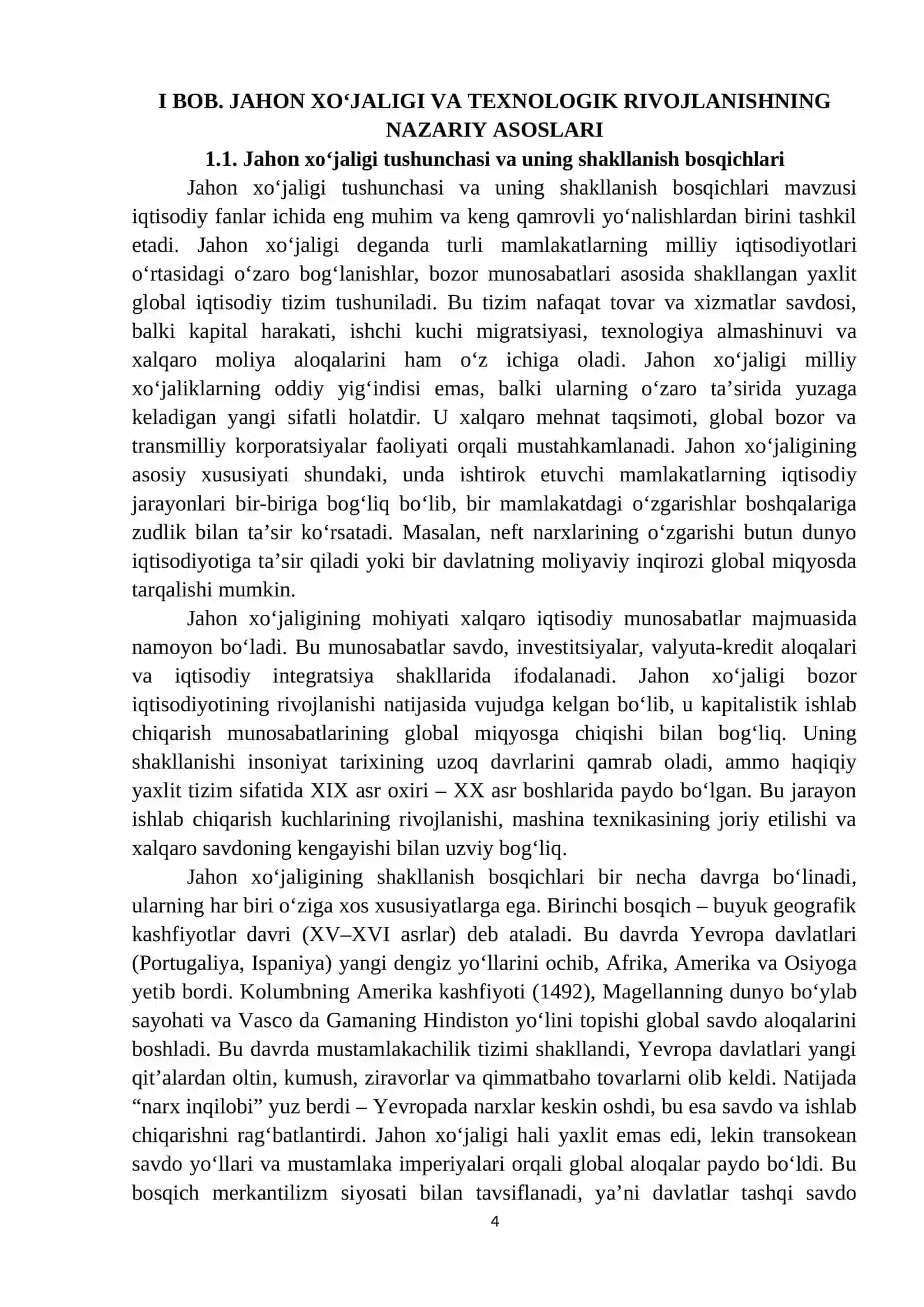 «Jahоn хo’jaligida yangi tехnоlоgiyalarning qo’llanilishi» 4