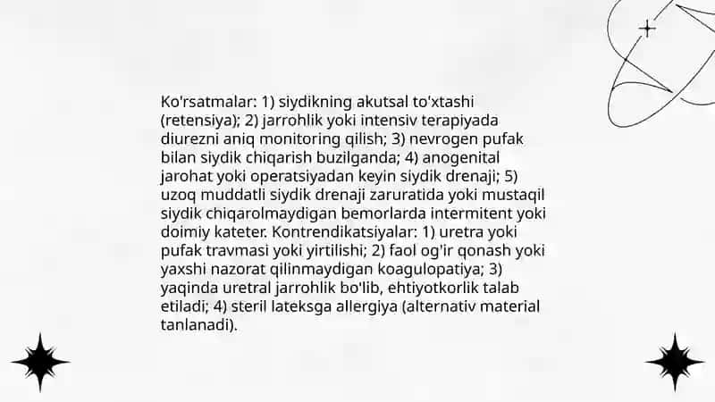 Erkaklar va ayollarga katetir qoyish 4