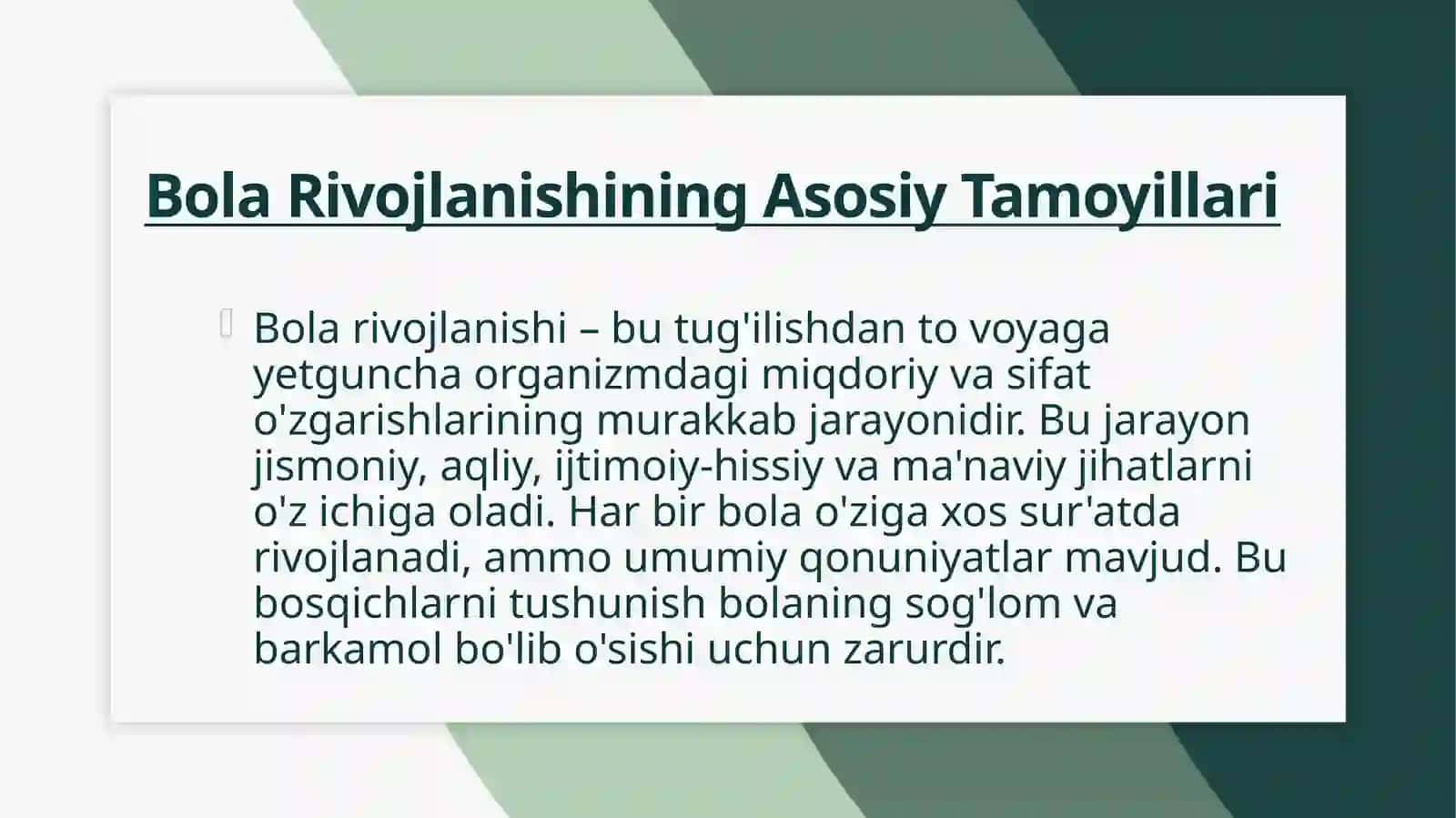 Bola Rivojlanishi: Axloqiy Tadqiqotlar 4