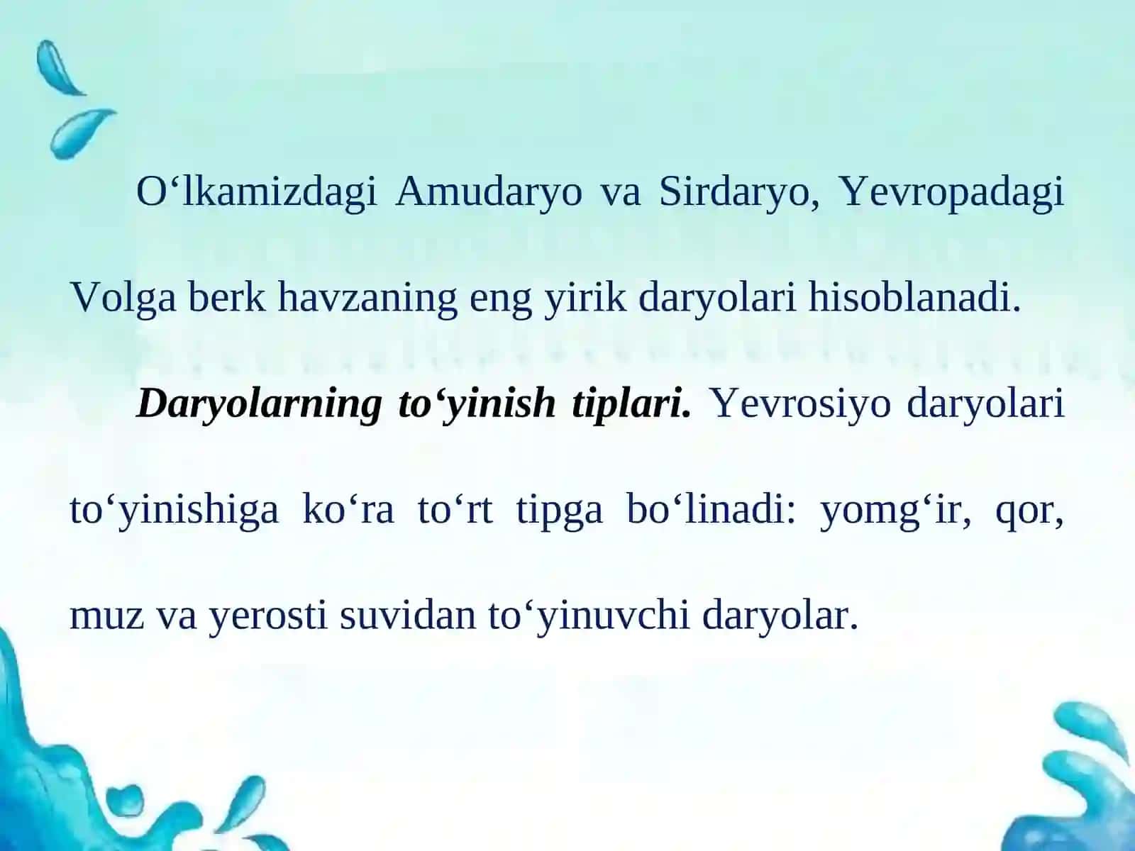 Ichki suvlari 4