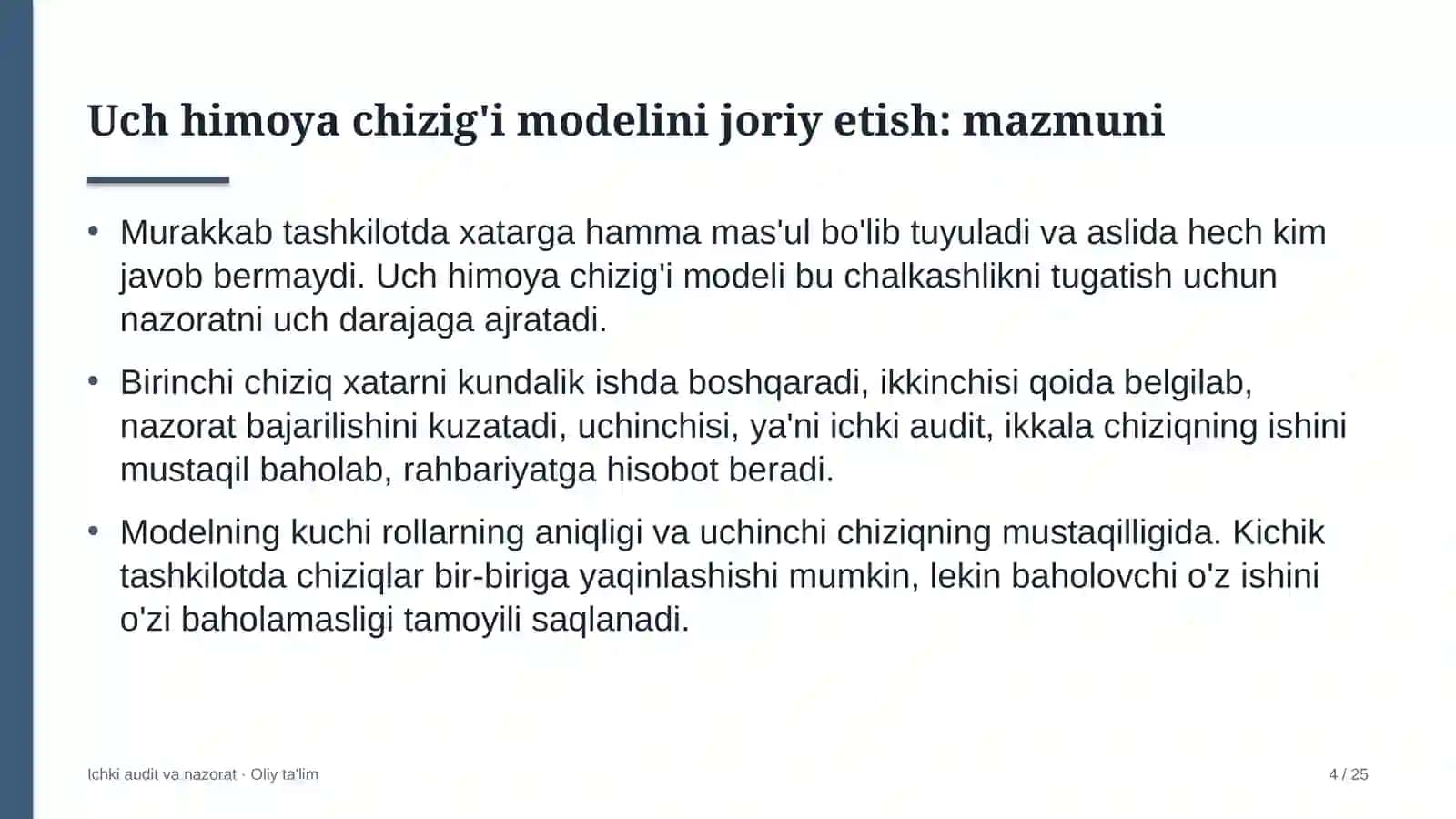 Energetikada uch himoya chizig'i modelini joriy etish 4