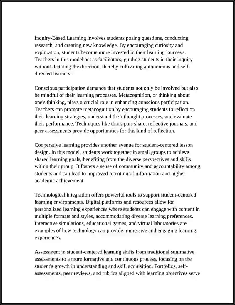 Designing Student-Centered Lessons for Active Learning 4