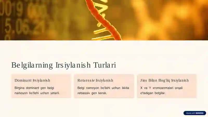 Odam Shajaralarini Tahlil Qilib Belgilarini Irsiylashtirish 4