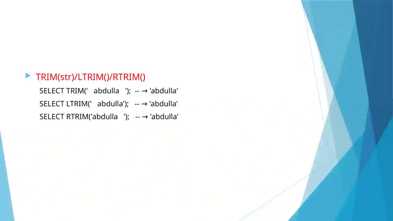 Funksiya va protseduralar 4