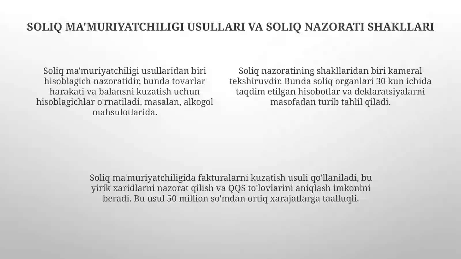 Soliq mamurchiligi tushunchasi va mexanizmlari 4