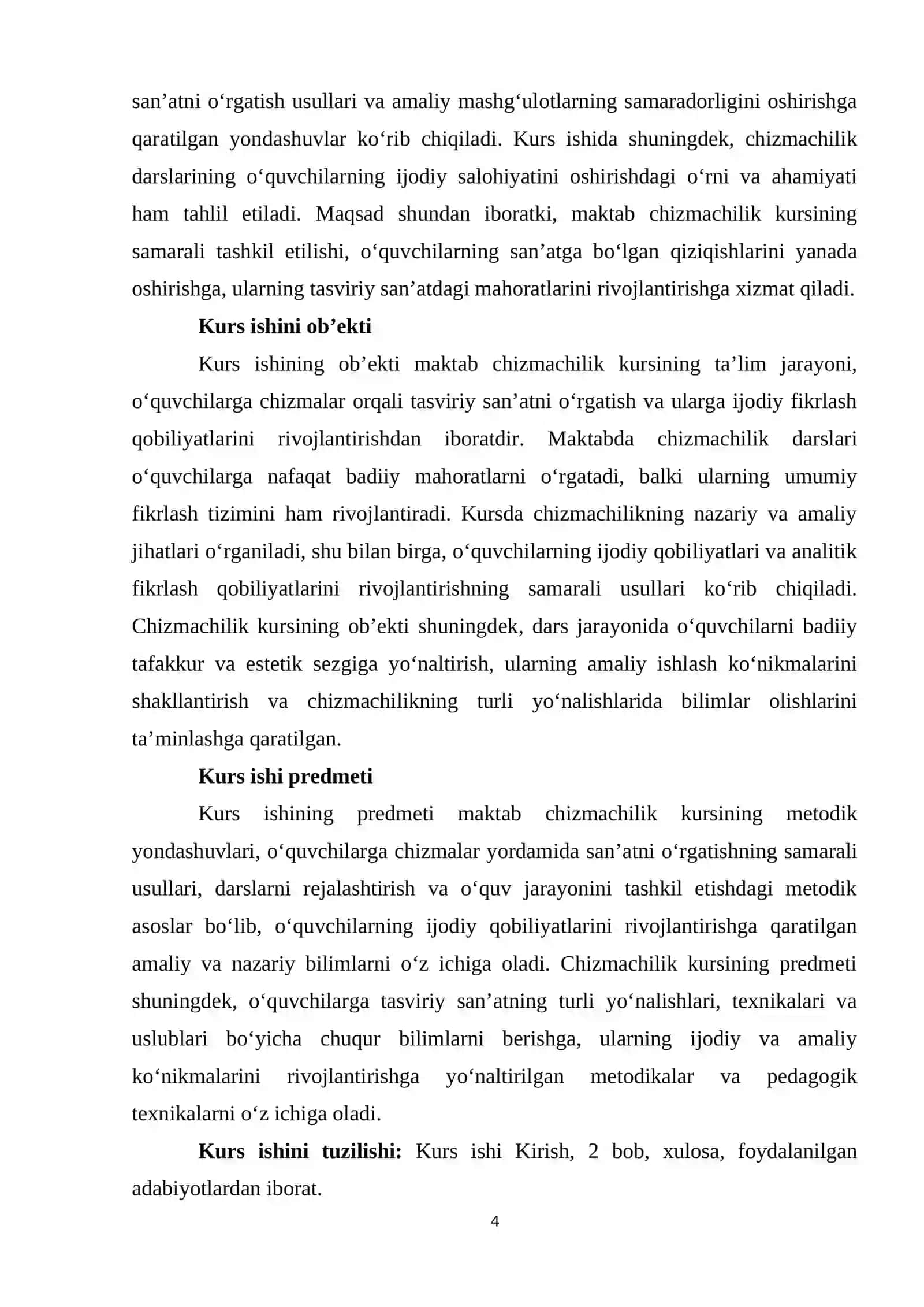 Maktab chizmachilik kursining tuzili 4