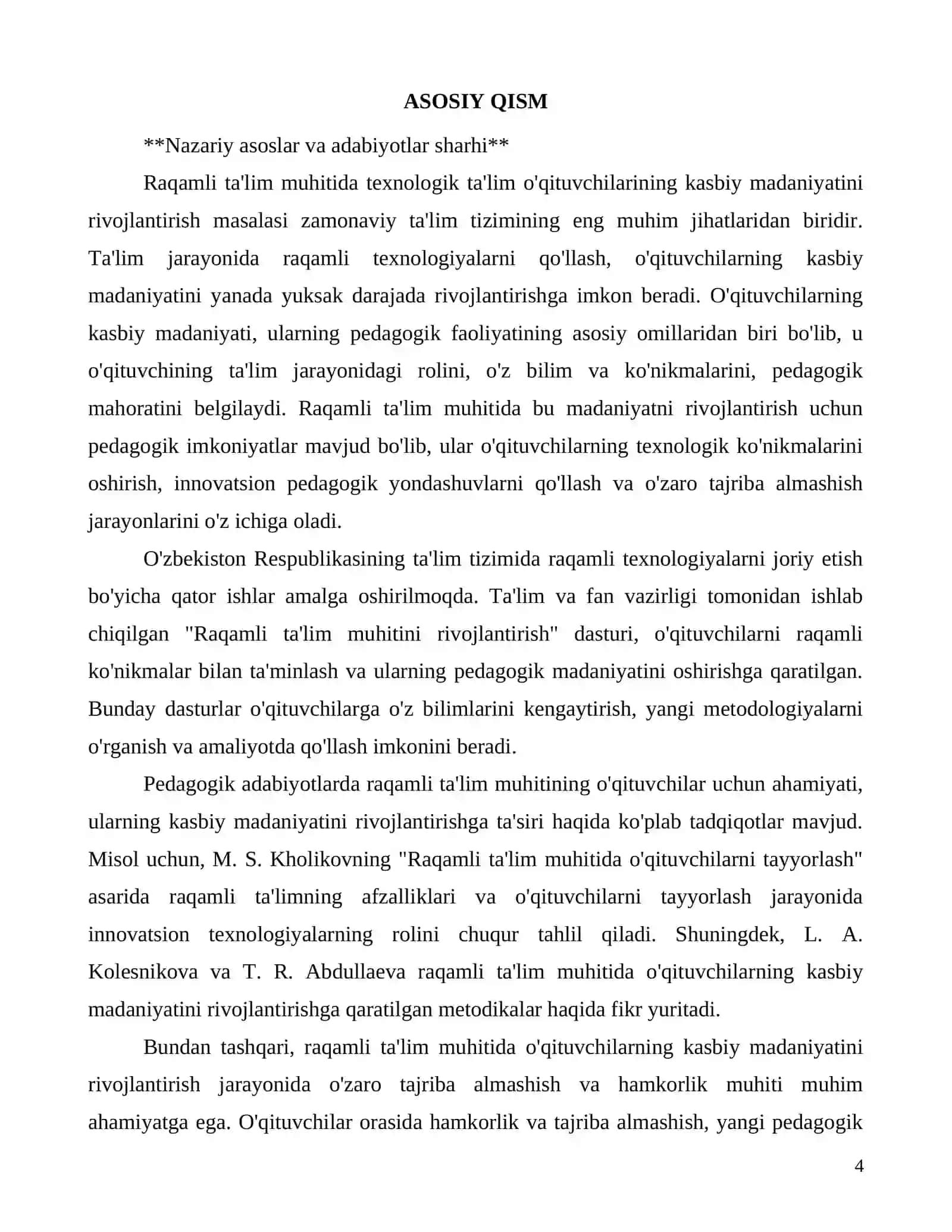 Raqamli ta'lim muhitida texnologik o'qituvchilar kasbiy madaniyatini rivojlantirish 4