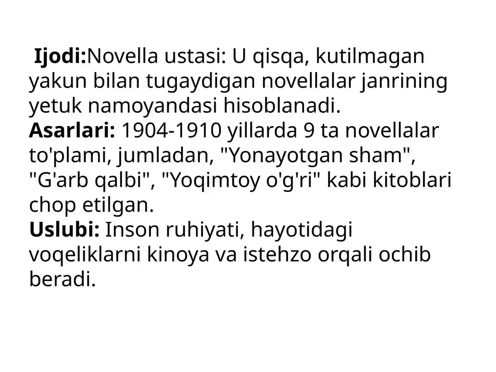 O.Henri “Yigirma yildan soʻng” 4