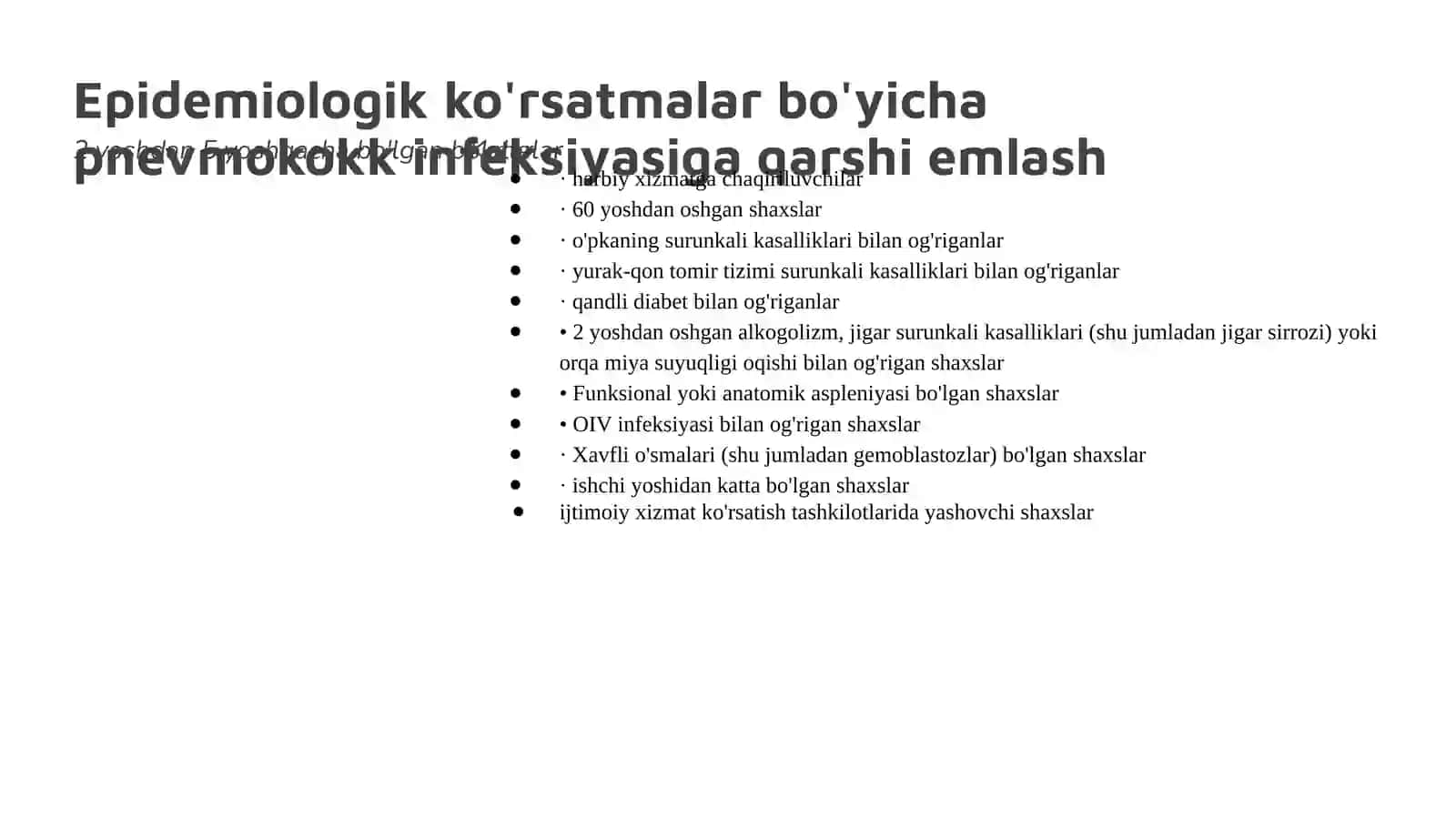 Pnevmokokk infeksiyasiga qarshi emlash (2-variant) 4