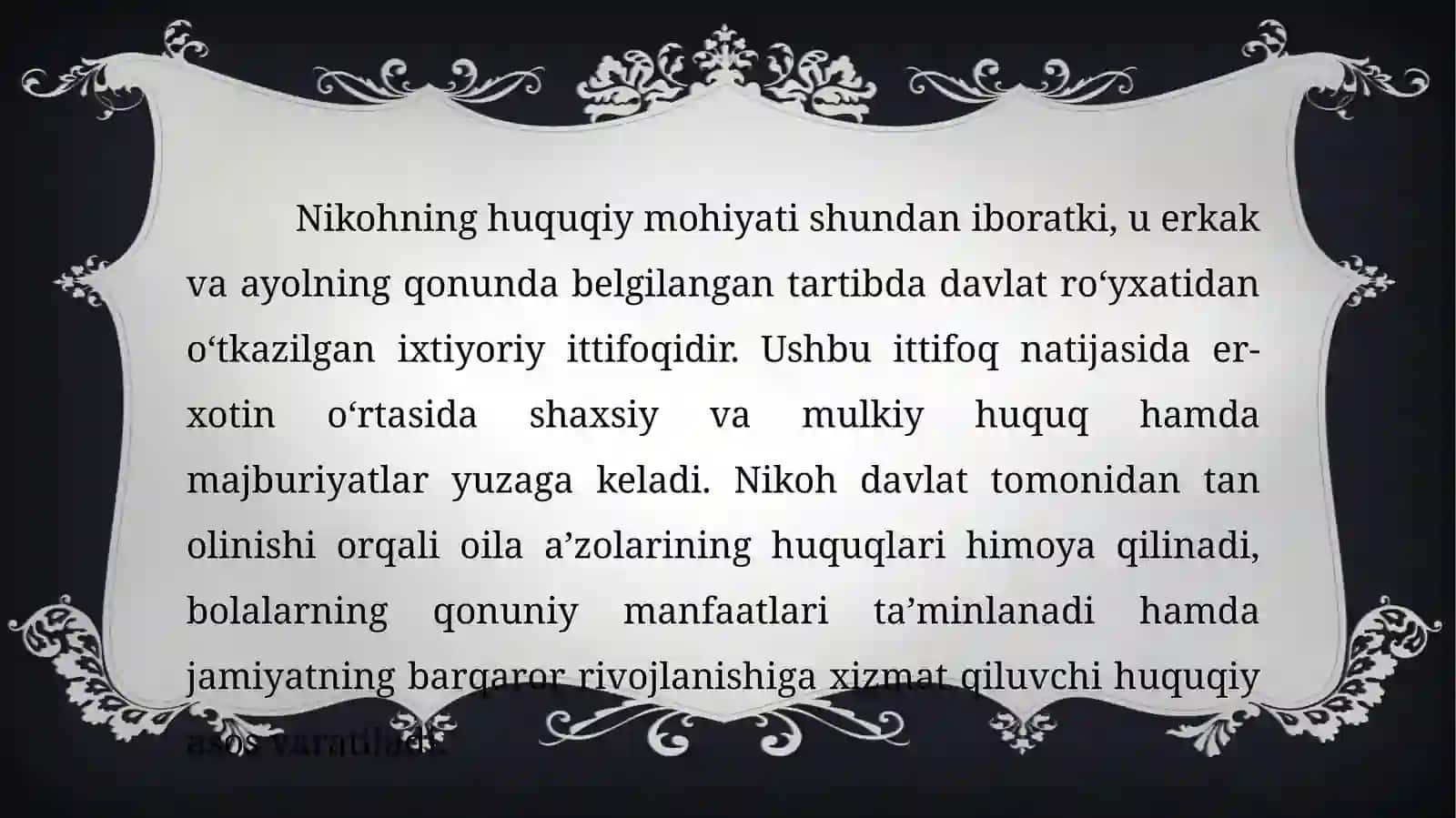Nikoh tuzish tartibi va shartlari 4
