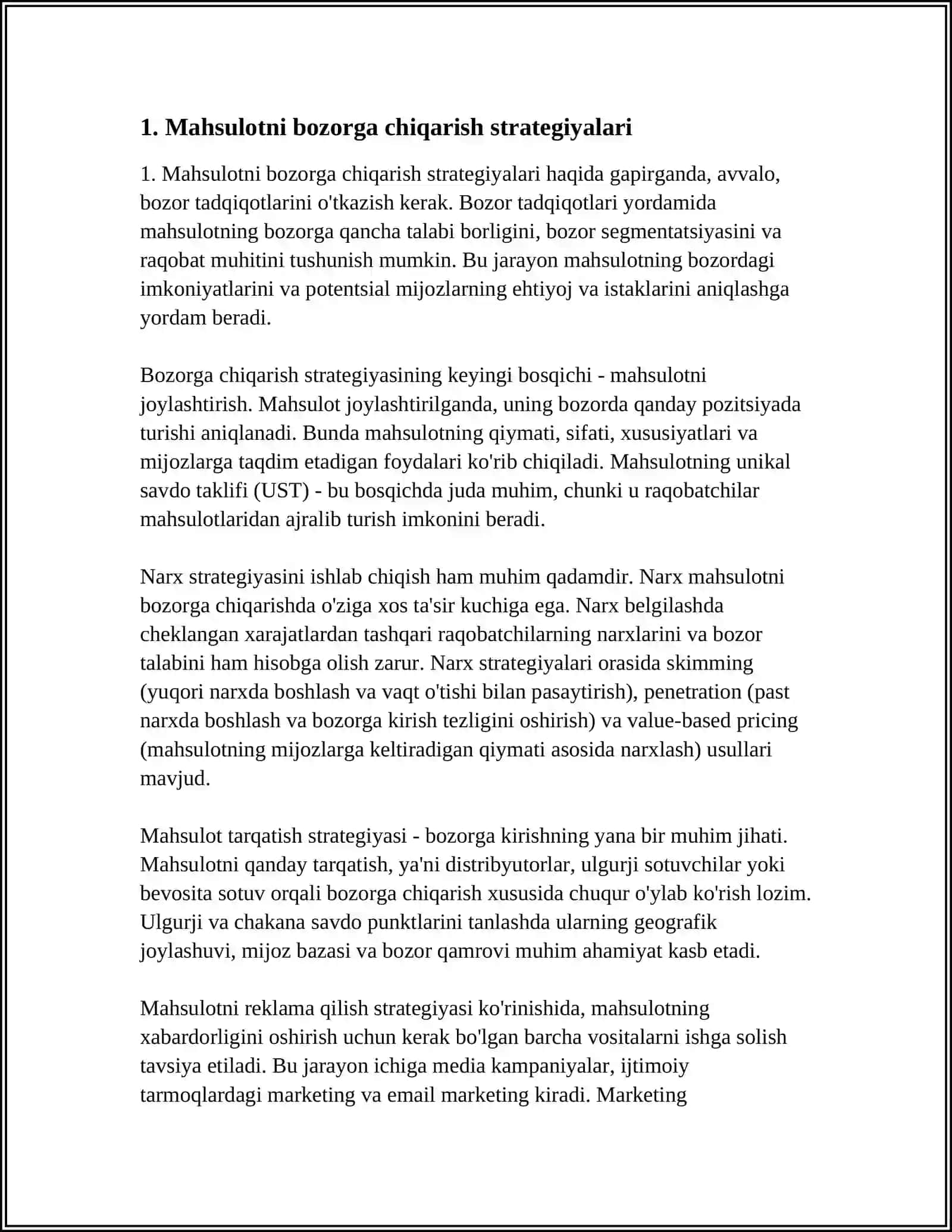 MAHSULOT SOTUVI 4
