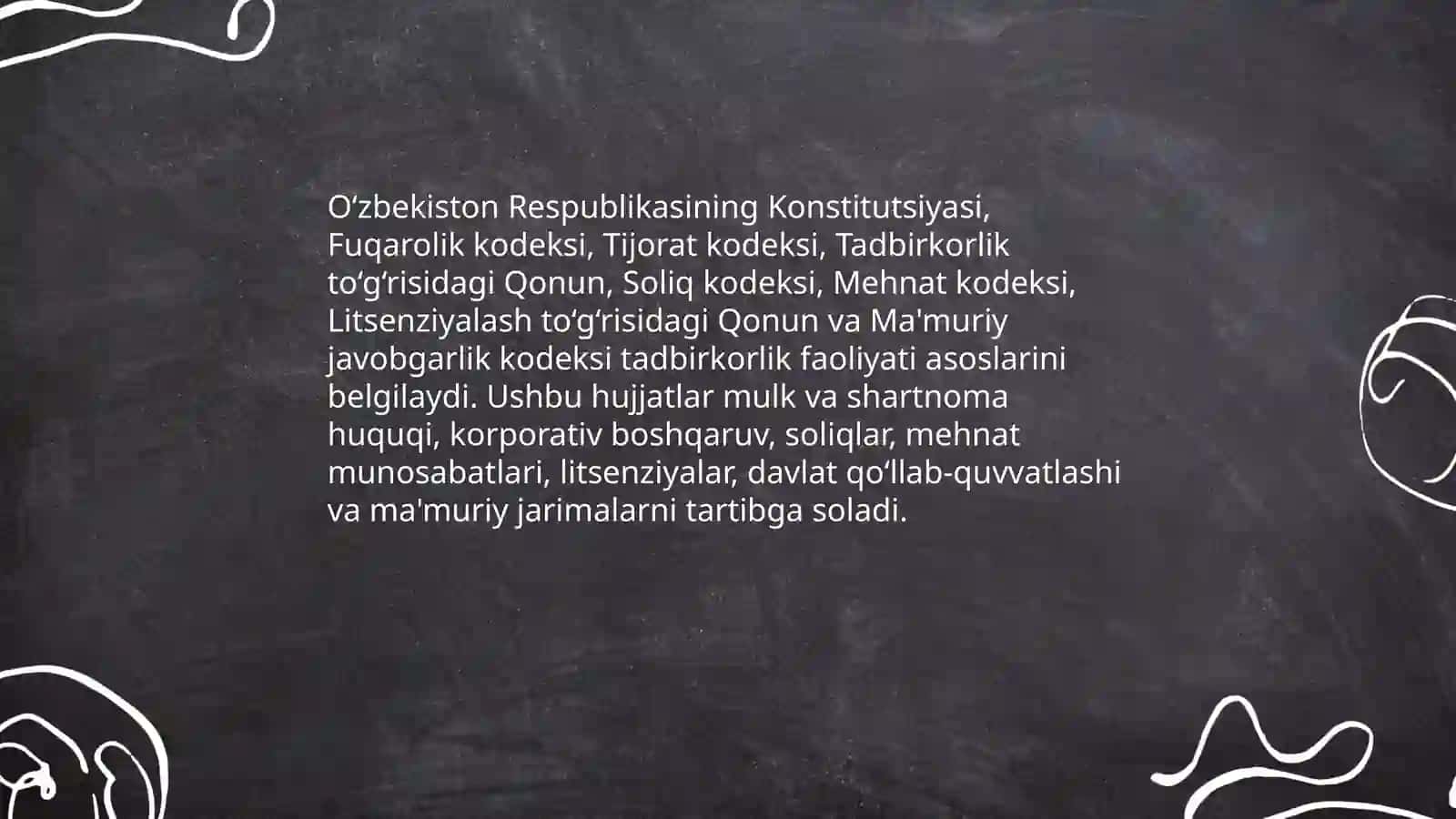 Tadbirkorlik huquqi manbalari 4