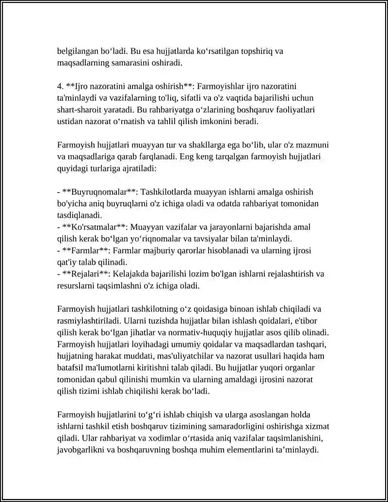 Farmoyish Hujjatlari 4