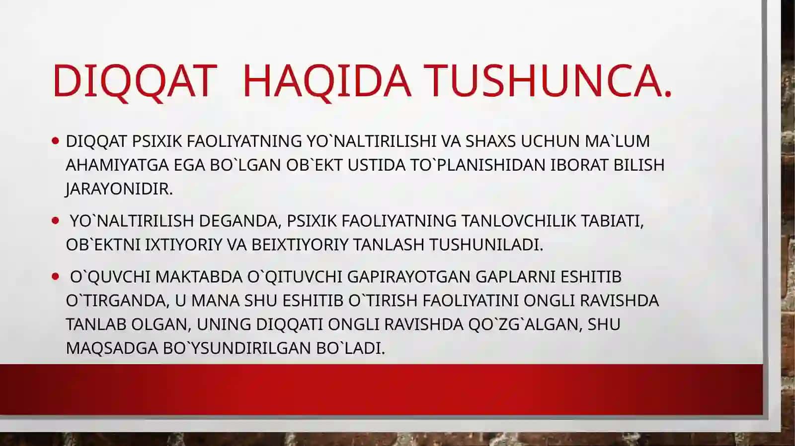 Diqqat va uning xususiyatlari 4