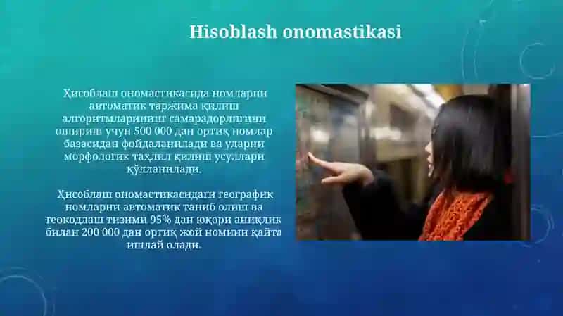 Kompyuter lingvistikasining yo'nalishlari 4