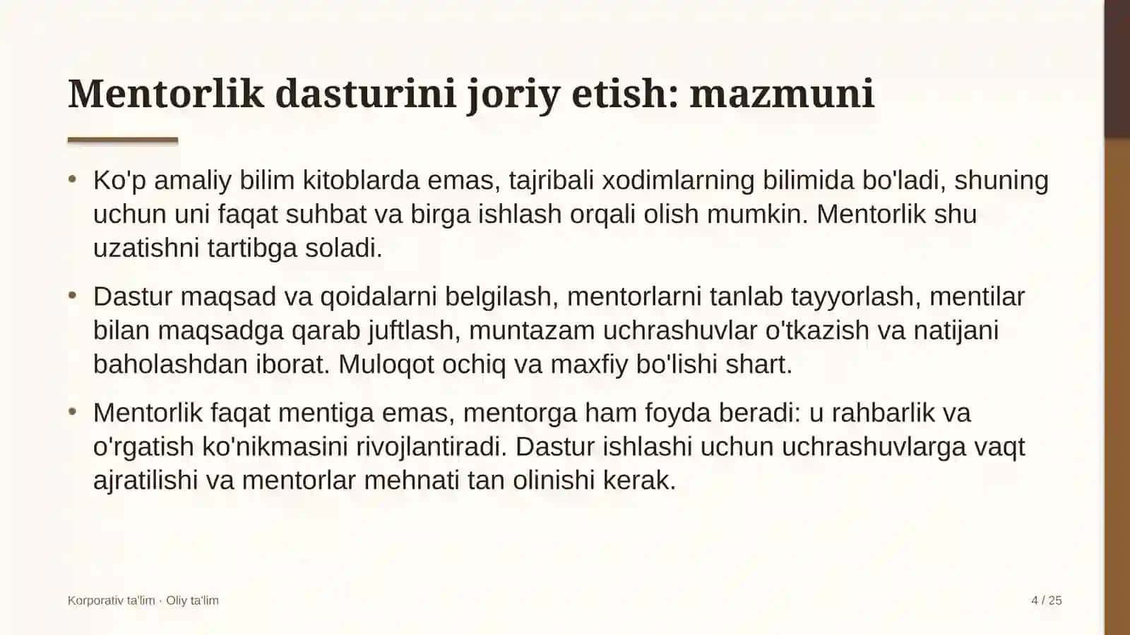 maxsus texnika parklarida mentorlik dasturini joriy etish 8096 4