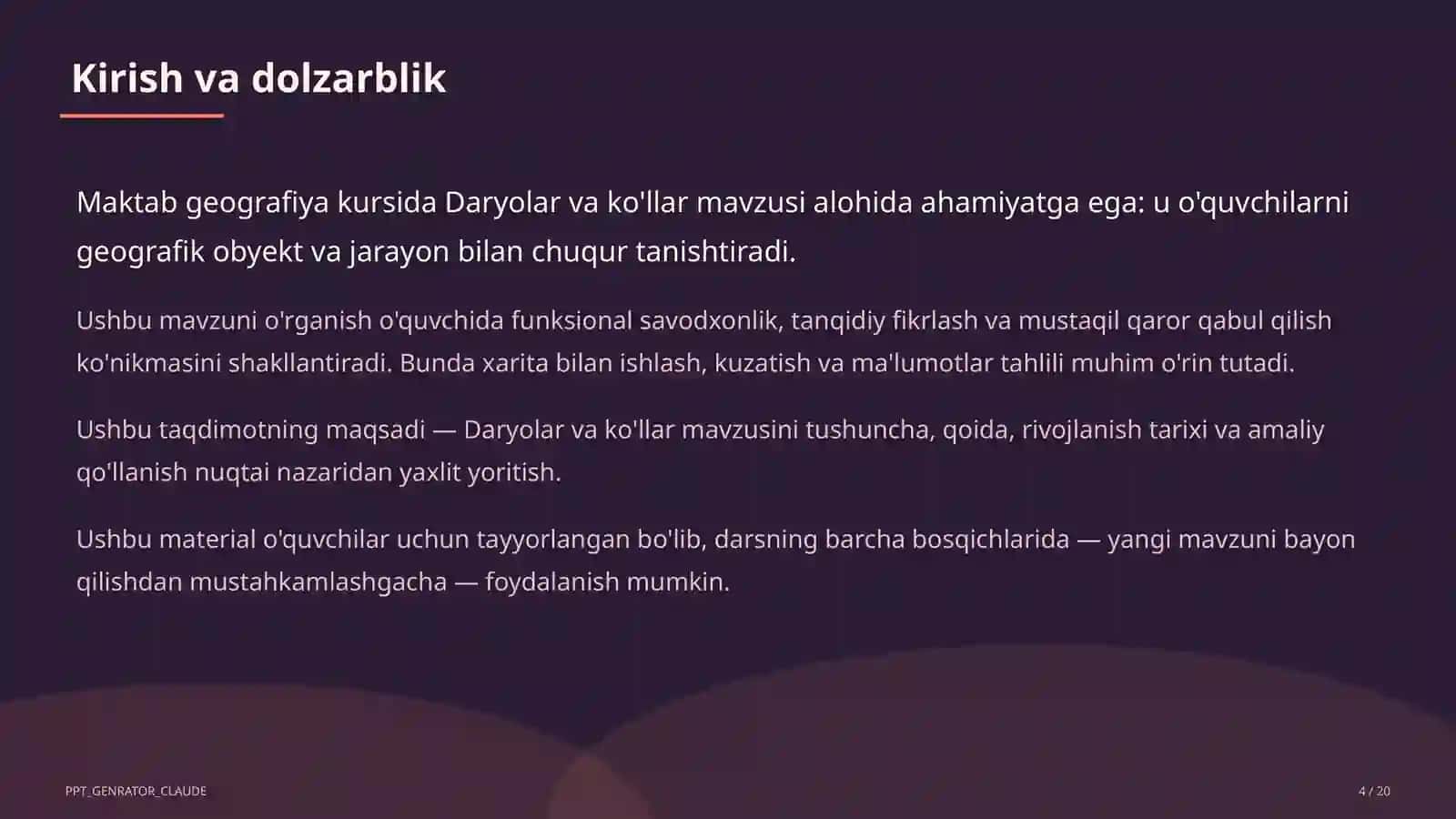 Daryolar va ko'llar (6-sinf) 4