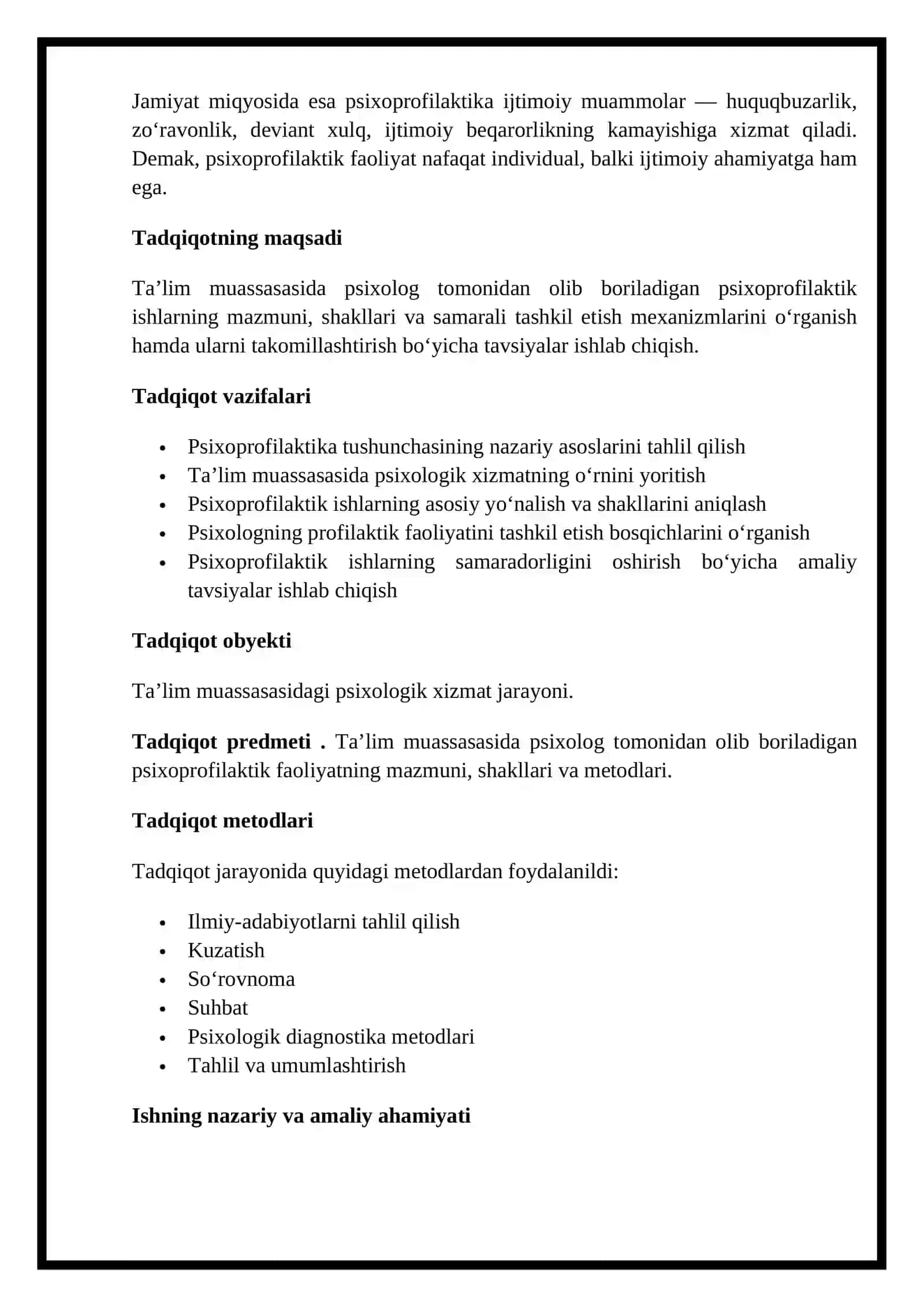 Psixoprofilaktika talablari va vazifalari 4