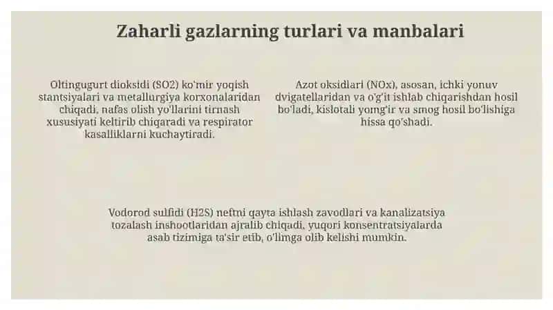 Zaharli gazlarning inson organzimiga ta'siri 4