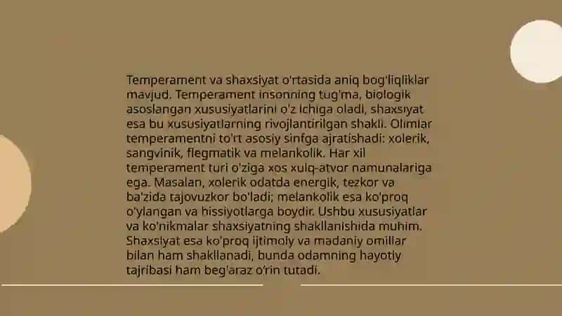 Temperament 4