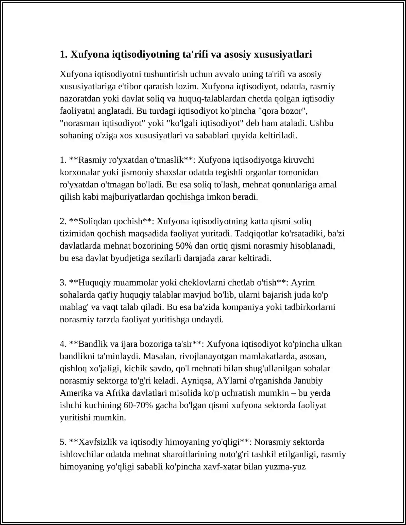 XUFYONA IQTISODIYOT VA UNING IJTIMOIY-IQTISODIY OQIBATLARI 4