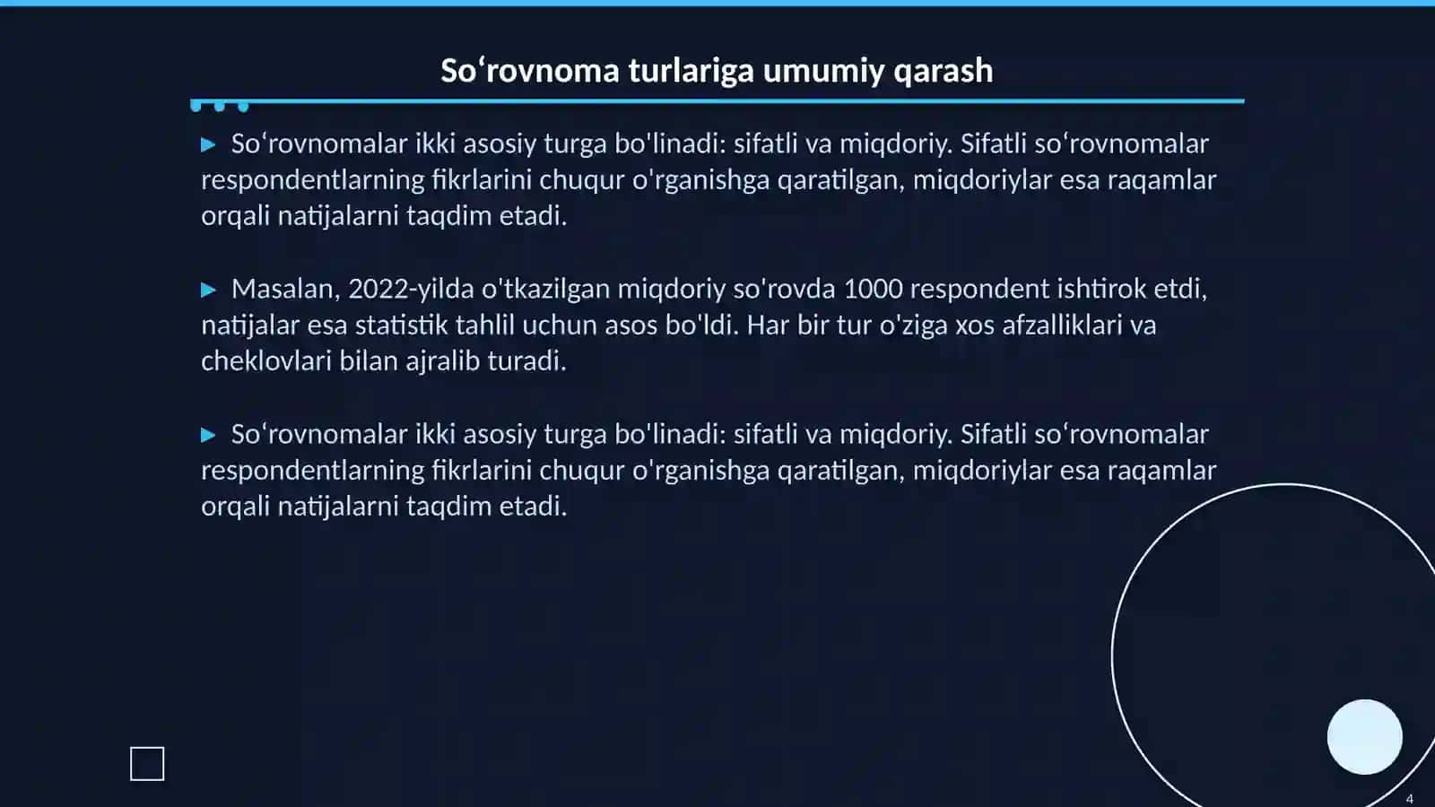 Soʻrovnoma metodi 4